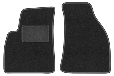 Immagine prodotto di Tappetini anteriori in moquette per Hyundai SantaFe I 2000-2006 (SUV) – 2 pezzi, grigio grafite, su misura – Wielganizator LUX