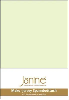 Produktbild von Janine Mako Jersey Spannbettuch, Spannbettlaken in allen Größen und vielen Farben 90 cm x 190 cm x 100 cm x 200 cm limone