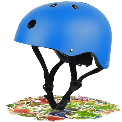 Produktbild von Skaterhelm Fahrradhelm mit Belüftung und Aufklebern für Kinder und Erwachsene