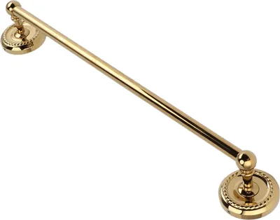 Image de Porte-serviettes en cuivre Style européen Salle de bains Porte-serviettes à barre unique Porte-serviettes suspendu Salle de bains Titane