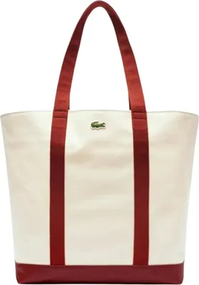 Zdjęcie produktu dla Torba Lacoste Roland Garros w kolorze naturalnym z motywem Iberis