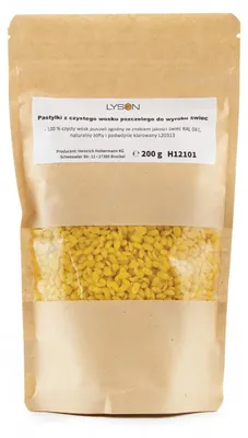 Produktbild von Łysoń Bienenwachs-Pellets zum Kerzenmachen 200g