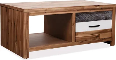 Image de Table basse en acacia massif 90x50x37,5 cm