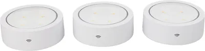 Imagen del producto de 3 unidades de lámpara LED con control remoto, fabricada en ABS, ideal para decoración del hogar, armarios y cocinas