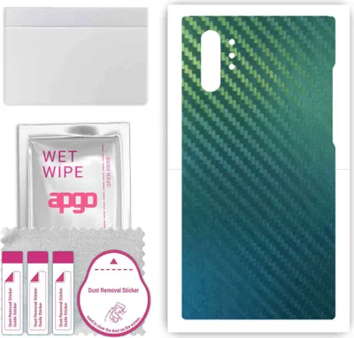 Produktbild von apgo Rückseite Schutzfolie, Skin, kompatibel mit Samsung Galaxy Note 10 Plus 5G, Hinten Displayschutzfolie aus Vinylfolie, kratzfest, einfache Montage - Kohlenstoff-Chamäleon CAKA1