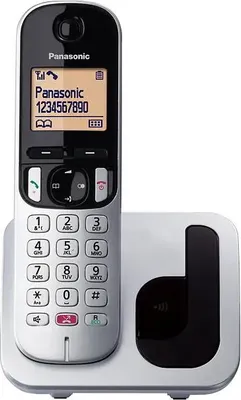 Produktbild von Panasonic KX-TGC250JTS Schnurloses DECT-Telefon Schwarz/Silber mit Anrufer-ID und Freisprecheinrichtung