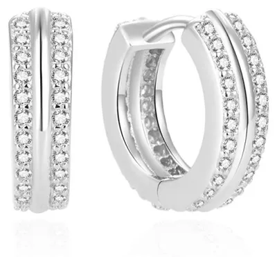 Immagine prodotto di Orecchini tondi in argento con zirconi AGUC2378L
