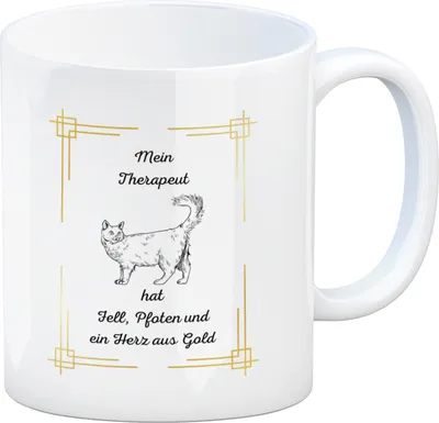 Produktbild von Katze Kaffeebecher eine bunte Tasse für Tierliebhaber