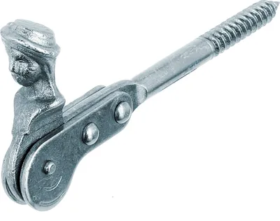 Image de Alberts 307493 Arrêt de volet tête de berger, à visser ou à sceller, électro-galvanisé bleu, 126,5 mm, lot de 3