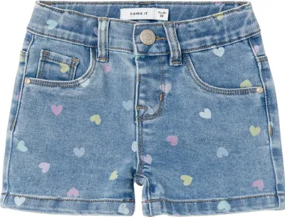 Produktbild von NAME IT Shorts Denim Slim Fit Allover Print, Girls Shorts  Größe: