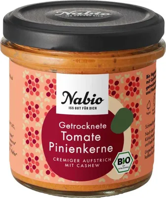 Produktbild von Cashew Creme Aufstrich - getrocknete Tomate Pinienkerne 135g