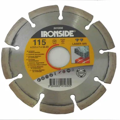 Image de Ironside 241-030/304319 Meule diamantée 115mm 2,2/6mm Laser 500, segmentée, grise