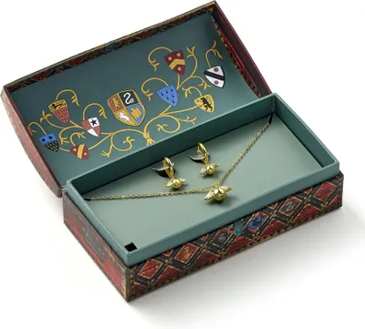 Produktbild von Harry Potter Golden Snitch Ohrringe und Halskette