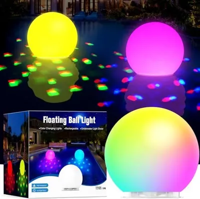 Produktbild von Deeprblu Floating Pool Lighting Unterwasserlicht Show, mehrfarbige Batterie, Lichter Ball -LED -Leuchten, wasserdichte Whirlpool -Beleuchtung, Bad Spa