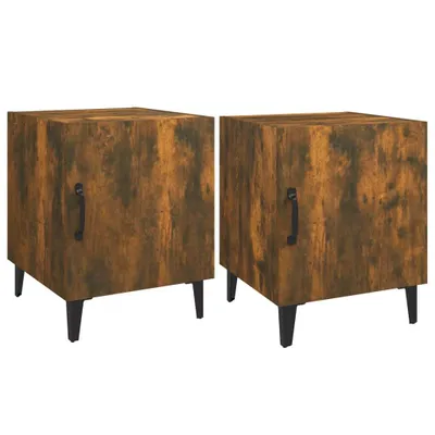 Immagine prodotto di Comodini 2 pz Rovere Fumo in Legno Multistrato