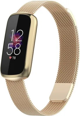 Produktbild von Milanaise-Armband für Smartwatches – Passend für Fitbit – s Milanaise-Armband – Champagnergold – Strap-it Uhrenarmband / Armband
