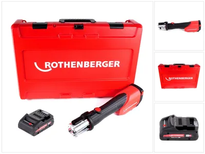 Immagine prodotto di Rothenberger ROMAX 4000 Pressatrice elettroidraulica in valigetta + Batteria RO BP18/4 Li-HD da 4,0 Ah - senza caricabatterie
