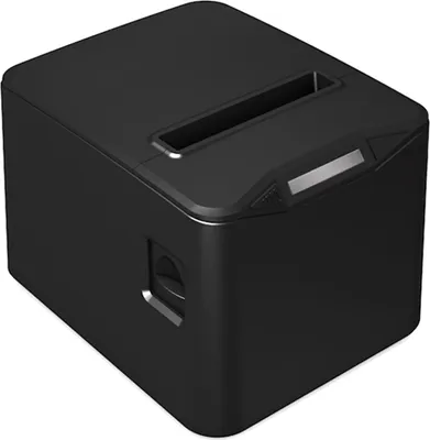 Zdjęcie produktu dla biurkowa drukarka termiczna 80 mm, drukarka paragonów, czarna, zgodna z normami UE, dla handlu detalicznego/restauracji