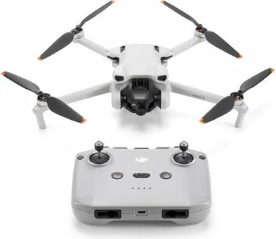 Produktbild von DJI Mini 3, 4 Rotoren, 48 MP, 3840 x 2160 Pixel, 16 m/s, 2453 mAh, Grau
