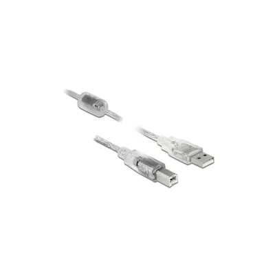 Productafbeelding van Delock 83893 USB Kabel Delock A -> B St/St 1.50m transparent