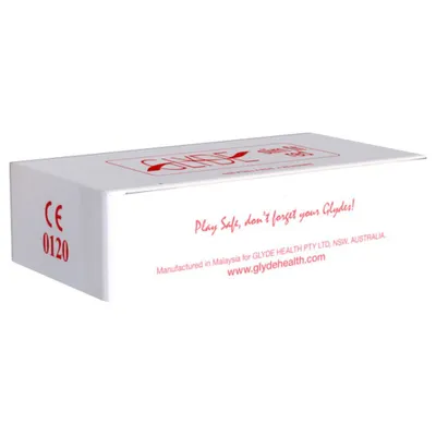 Produktbild von Glyde Ultra - Slimfit Rot - 100 Kondome - Premium "Vegan Friendly" Condoms