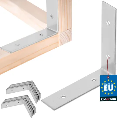 Immagine prodotto di KOTARBAU® 25 pezzi Connettore angolare 80 x 80 x 20 mm acciaio zincato argento Connettore angolare per travi mobili Connettore angolare per fogli di legno Connettore angolare per scaffali Angolo di metallo stabile Angolo di acciaio durevole