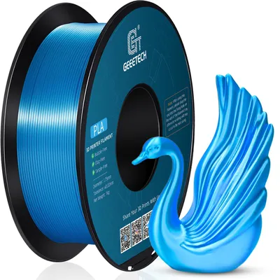 Produktbild von GEEETECH PLA Silk Filament 1,75mm, 3D Drucker Filament PLA 1kg Spool (sky blue)