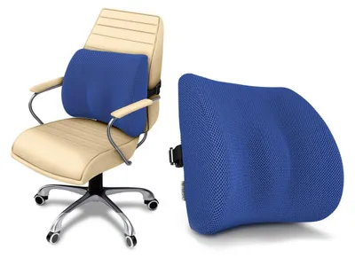 Imagen del producto de Almohada anatómica ortopédica para soporte lumbar, fabricada con espuma viscoelástica y gel refrescante