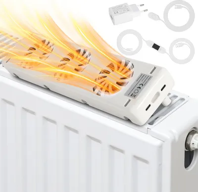 Produktbild von Hengda Heizkörperverstärker Erweiterungsset Heizkörper booster ventilator Heizkörper lüfter Mono-Set