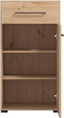 Immagine prodotto di Dmora Mobile da Ingresso Pincara 55x40x102h cm Marrone Rovere Nodi, un Cassetto 2 Ripiani