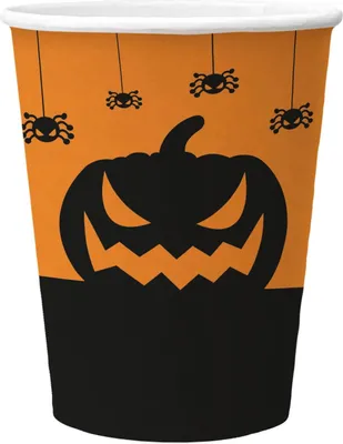Produktbild von Lustige Halloween-Pappbecher 250ml 8 Stück.