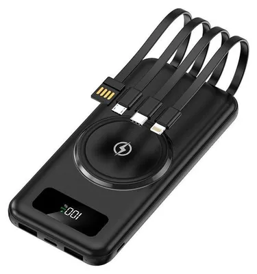 Produktbild von Tragbare 66W Powerbank,20.000mAh Tragbares Ladegerät Schnellladegerät mit integriertem Kabel, PD/QC kompatibel