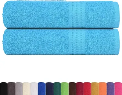Immagine prodotto di vidaXL Asciugamani da bagno FROGN 2 pezzi turchese 100x150 cm 360 g/m²