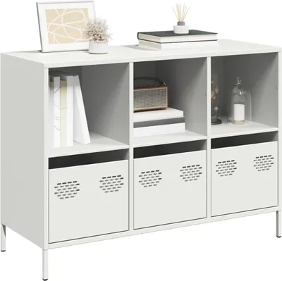 Zdjęcie produktu dla vidaXL Kredens biały 101,5x39x73,5 cm Stal walcowana na zimno