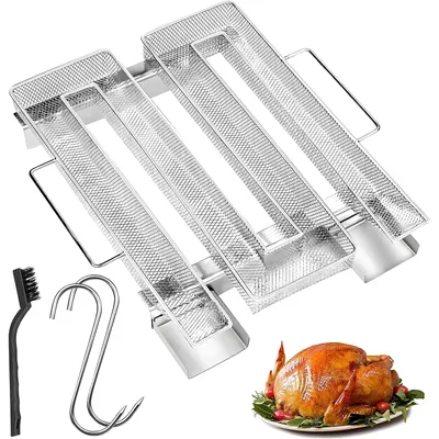 Produktbild von Kaltrauchgenerator mit Henkel Edelstahl Räucherschnecke Räucherspirale Mit Griff Kaltrauchgenerator für Räucherofen Food Smoker Rauchgenerator