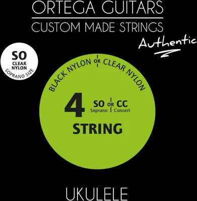 Produktbild von ORTEGA UKA-SO Sopran Ukulelesaiten Custom Made Clear Nylon mit Anti-Rost-Beschichtung