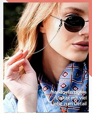 Produktbild von Nizza – korrosionsbeständige Brillenkette und Maskenhalter – vergoldet oder versilbert – hochwertige Brillenkette und Brillenband für Sonnenbrillen und Lesebrillen