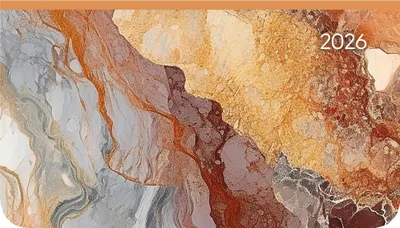 Produktbild von Alpha Edition - Ladytimer Pad Marble 2026 - Taschenkalender 15,6×9 cm im Querformat mit Wochenübersicht & Notizbereich, eleganter Buchkalender & Terminplaner für Schule, Beruf & Alltag