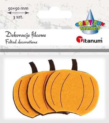 Obrázek produktu pro Plstěné dekorace Dýně 50x50mm 3 kusy Titanum