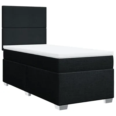 Produktbild von Boxspringbett mit Matratze Schwarz 90x200 cm Stoff