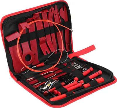 Imagen del producto de Kit de 39 herramientas para retirar molduras interiores de automóviles, ideal para paneles de puertas, salpicaderos y sistemas de audio
