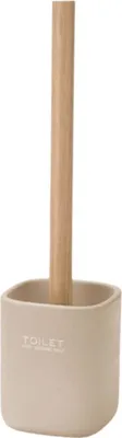 Produktbild von BERILO | Toilettenbürste - WC Bürste - 37 x 10 cm - beige - Holzgriff