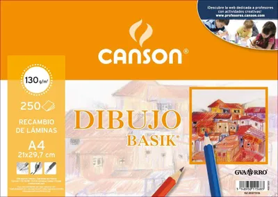 Produktbild von Canson Basik Uni, Ecopack A4, 250 Blatt, 130 g