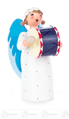 Produktbild von Engel mit Pauke stehend  Höhe ca 7 cm NEU