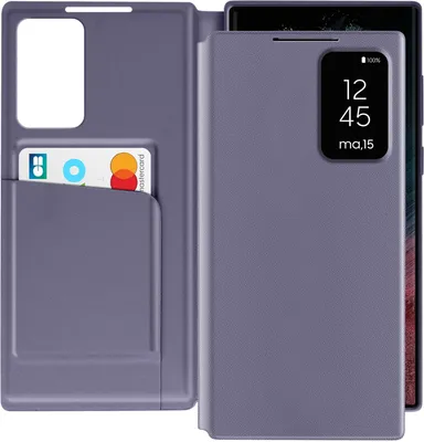 Produktbild von Avizar, Fensterhülle für Samsung Galaxy S22 Ultra mit Kartenklappe, Lavendel