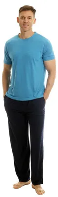 Immagine prodotto di Set pigiama da uomo Light & Shade: maglietta, pantaloncini e pantaloni, ideale per la notte o il tempo libero