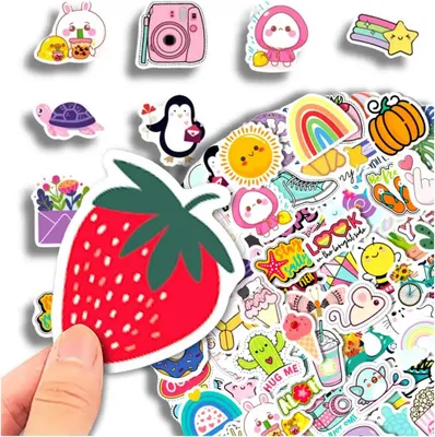Produktbild von Aufkleber 100 Stück, verschiedene Motivationsmuster für Kindertelefone