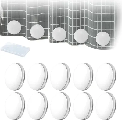 Produktbild von 10er Set Magnetische Vorhanggewichte, 30g, Gummibeschichtet, für Tischdecke, Duschvorhang & Outdoor