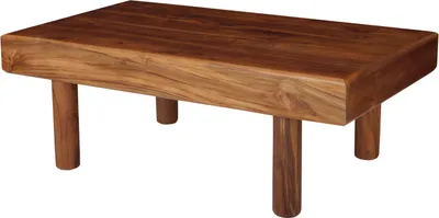 Zdjęcie produktu dla Stolik kawowy Acacio 116x68 cm wykonany z litego drewna mango w nowoczesnym stylu