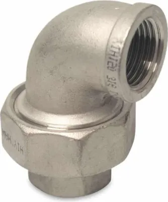 Produktbild von Gewindefitting Edelstahl Winkelverschraubung 90° 1 1/4" IG Typ konisch